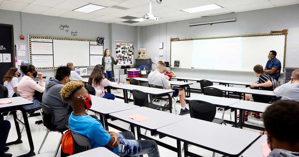 A photo of a classroom of students in Waxahachie I.S.D.