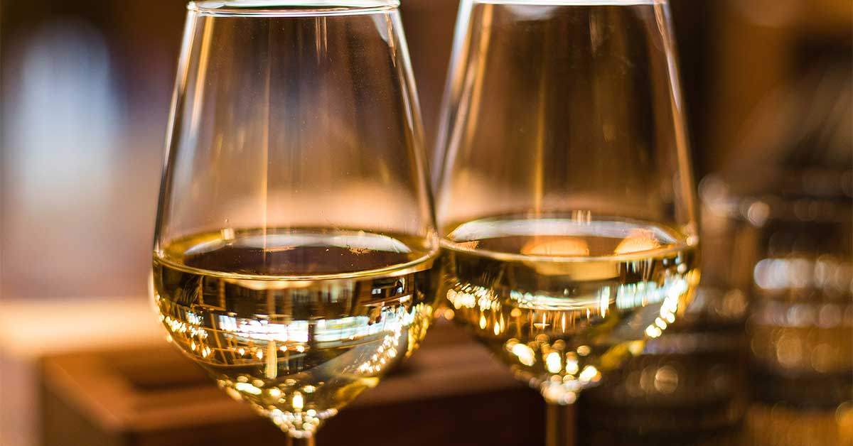 Photo of wine glasses half full