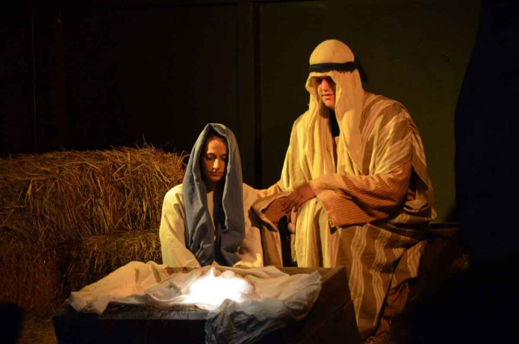 actors portraying joseph and mary during Bethlehem Revisited